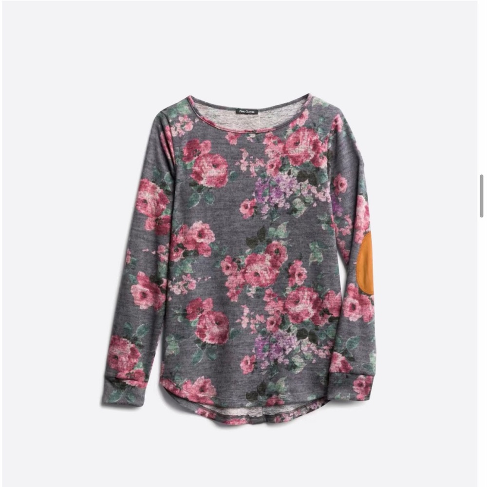 Floral pullover sweater